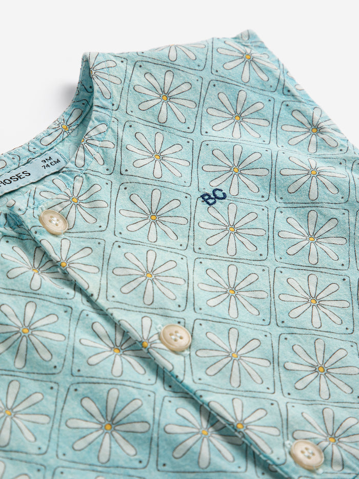 Daisy Mosaic Woven Overalls