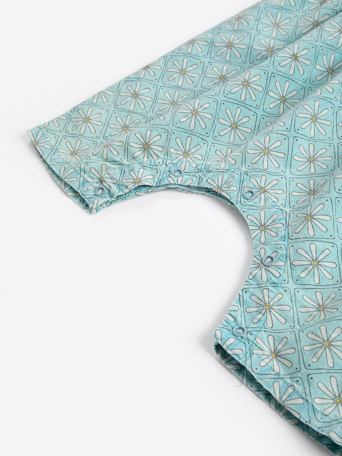 Daisy Mosaic Woven Overalls