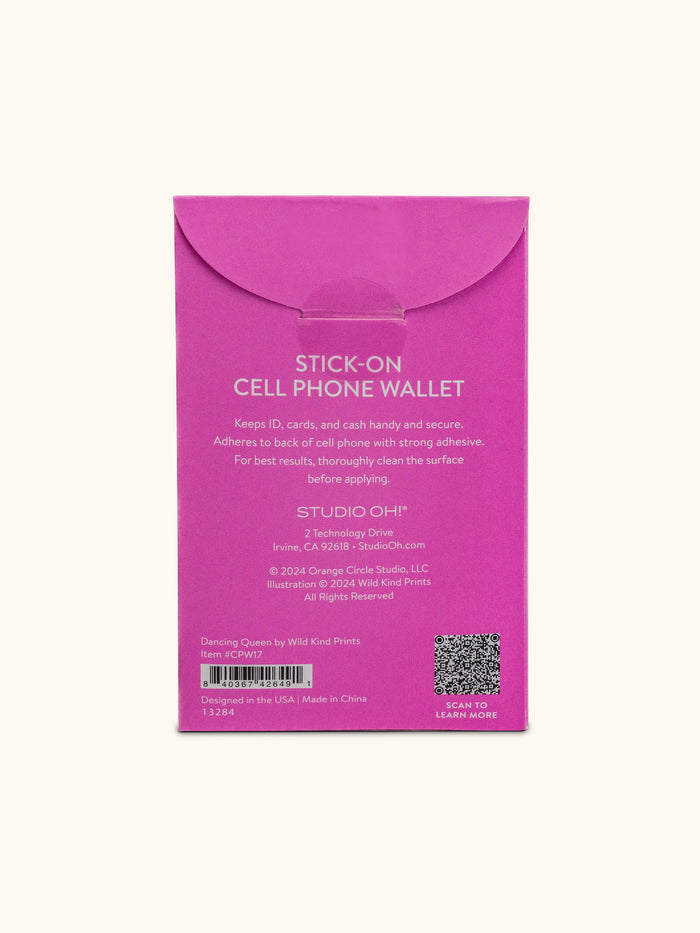 Dancing Queen Stick-On Cell Phone Wallet