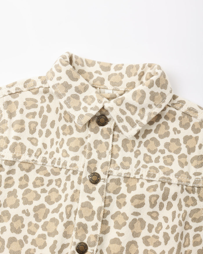 Denim Chore Coat (Leopard)