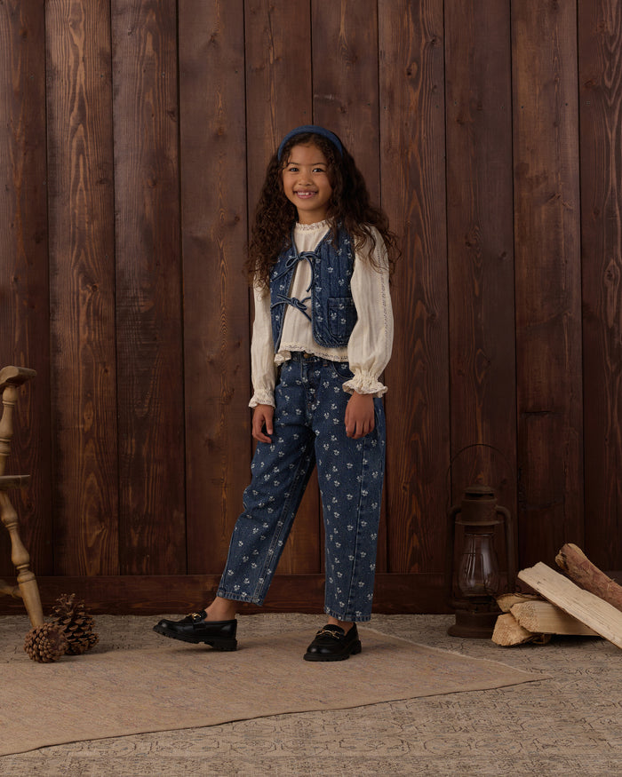 Denim Vest (Heart Ditsy)