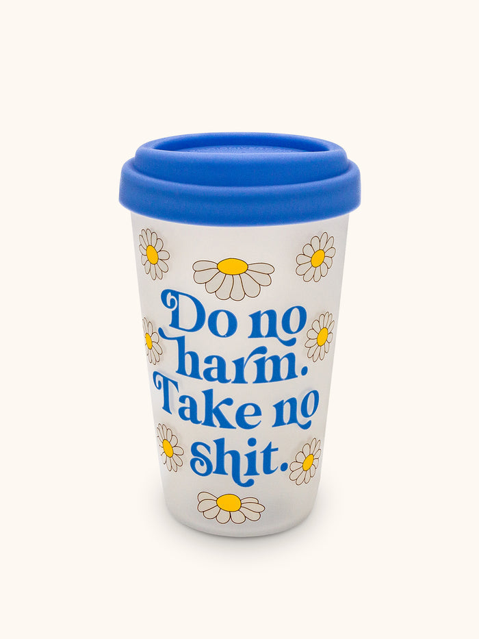 Do No Harm Glass Coffee Tumbler