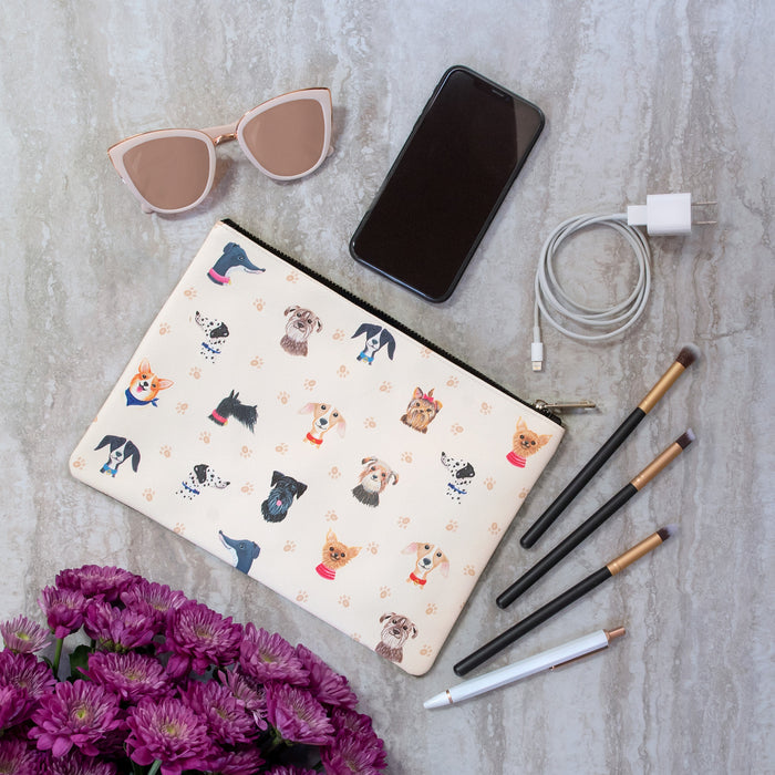 Doggone Cute Large Zippered Pouch