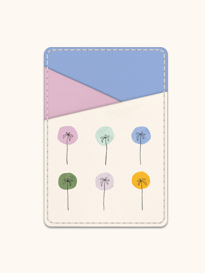Dotted Palms Stick-On Cell Phone Wallet