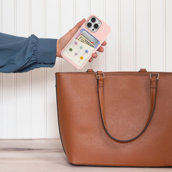 Dotted Palms Stick-On Cell Phone Wallet