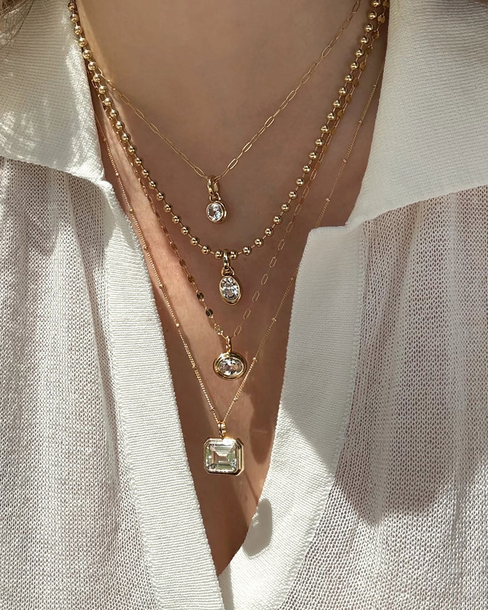 Elsie Sapphire Bezel Charm