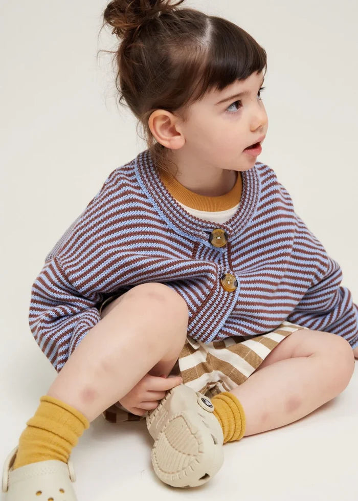 Emil Stripe Cardigan (Coco Sky)