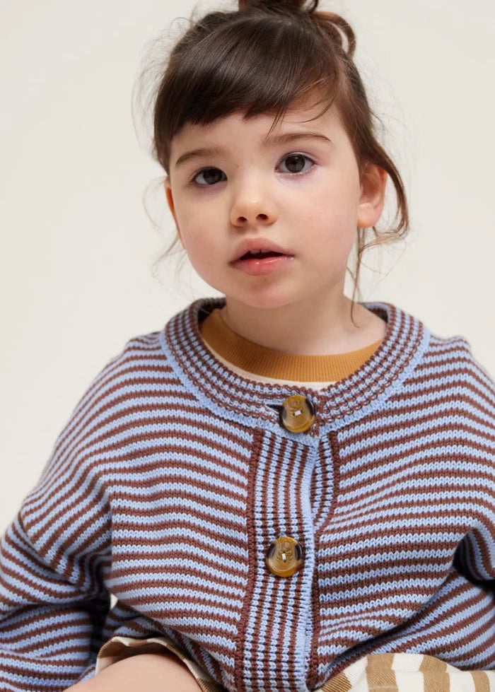 Emil Stripe Cardigan (Coco Sky)
