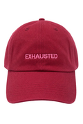 Exhausted Cap (Burgundy w/ Pink)