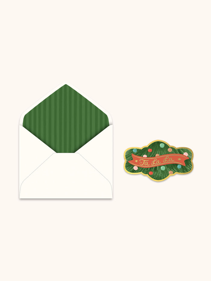 Fa La La Cheer  Deluxe Greeting Card