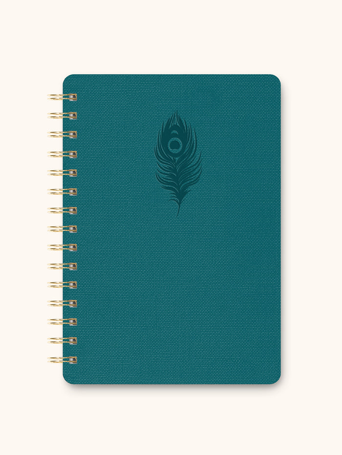 Feather (Peacock Blue) Agatha Notebook