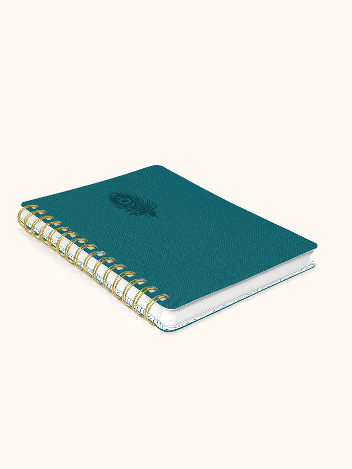 Feather (Peacock Blue) Agatha Notebook