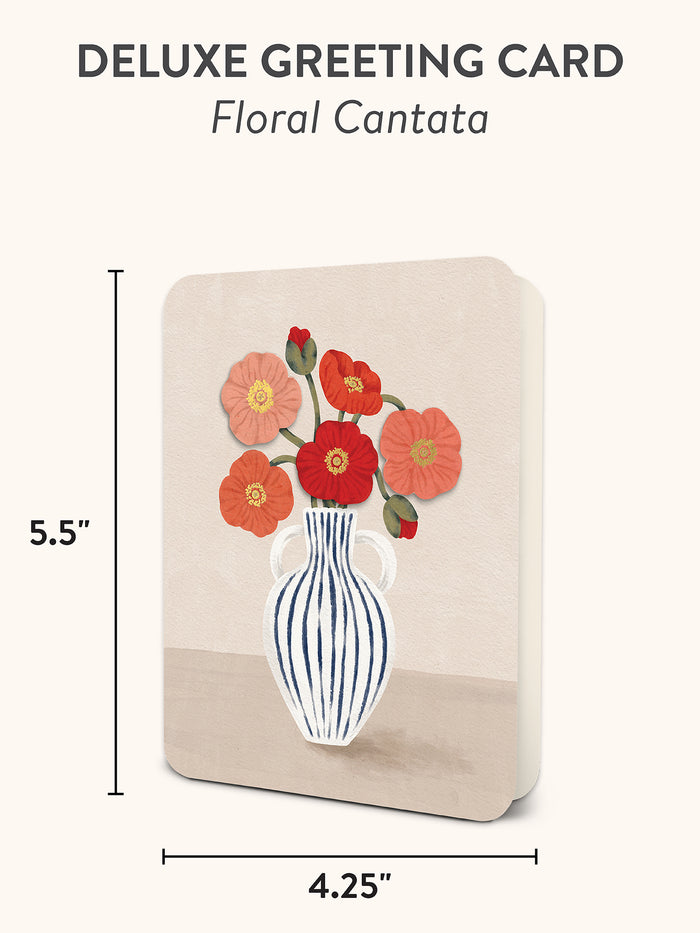 Floral Cantata Deluxe Greeting Cards