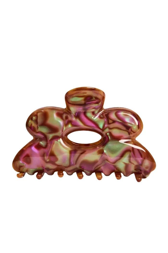 Flower shaped hair claw clip