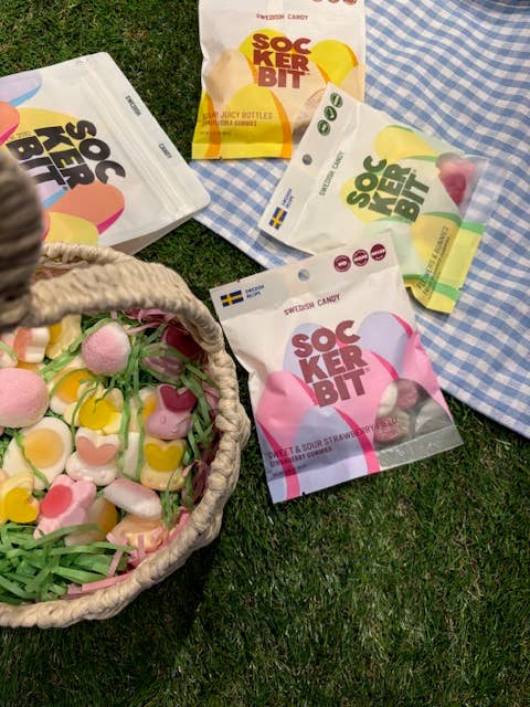 Flowers & Bunnies Swedish Candy Bag (2.8oz)