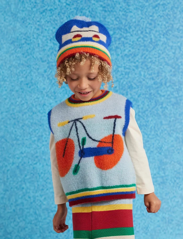 Fluffy Knit Vest (Beep Beep)