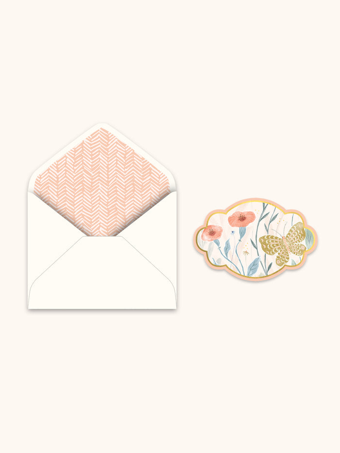 Fluttering Blooms of Gratitude Deluxe Greeting Cards