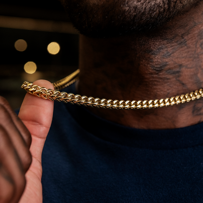 Franco Chain in Yellow Gold- 6mm