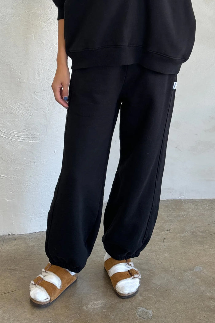 French Terry Balloon Pants (Black)