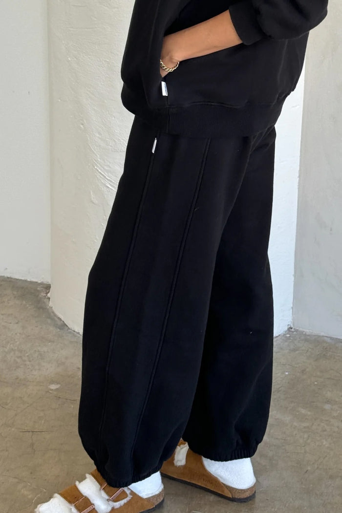 French Terry Balloon Pants (Black)