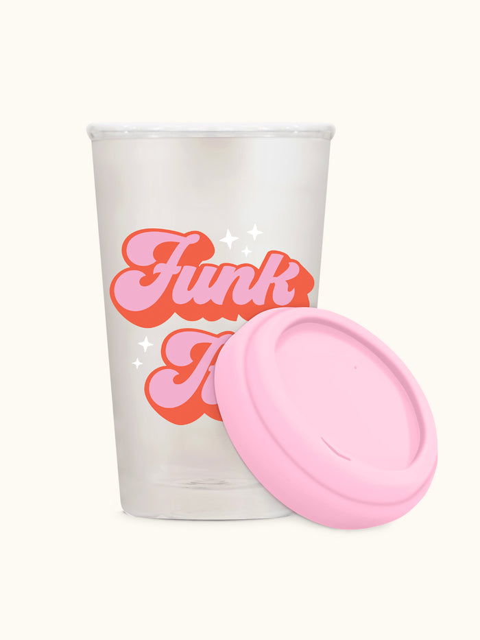 Funk It! Glass Coffee Tumbler