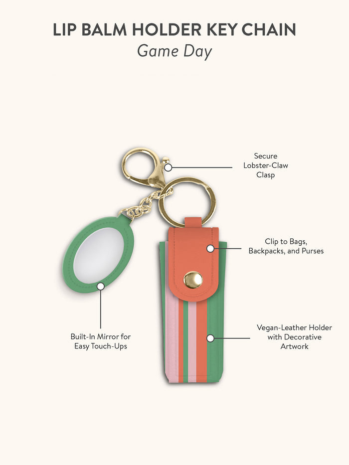 Game Day Lip Balm Holder Key Chain