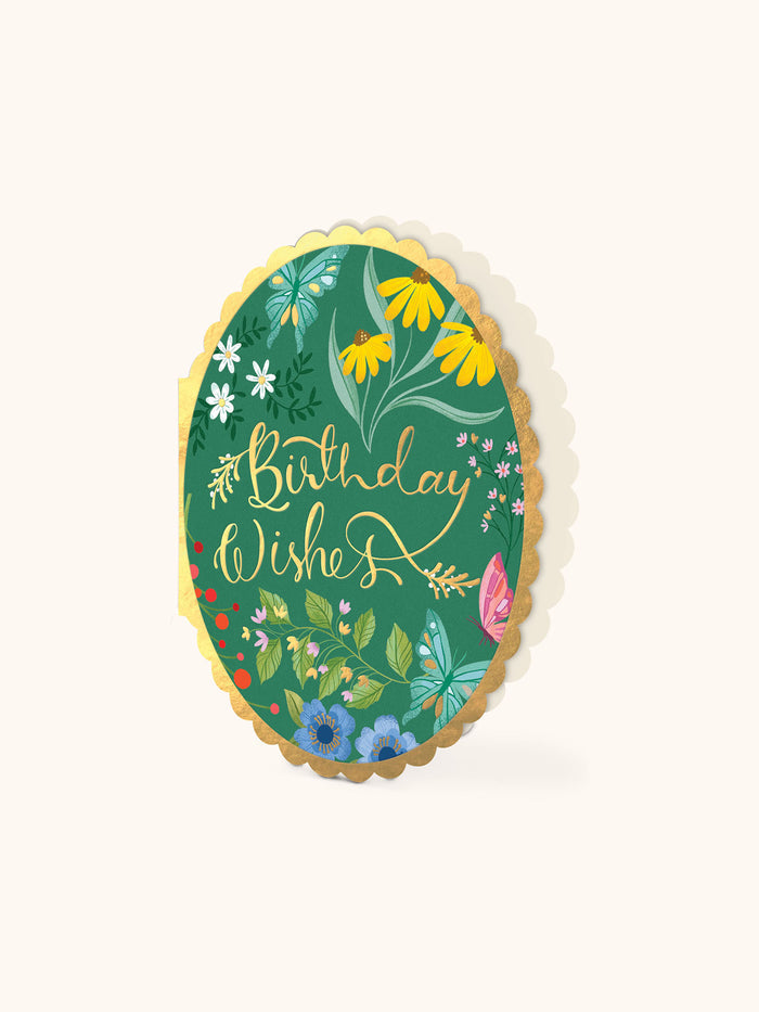 Garden Frills Birthday Deluxe Greeting Card
