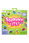 Shrink-Its DIY Shrink Art Kit packaging with colorful shrink charms on a green background