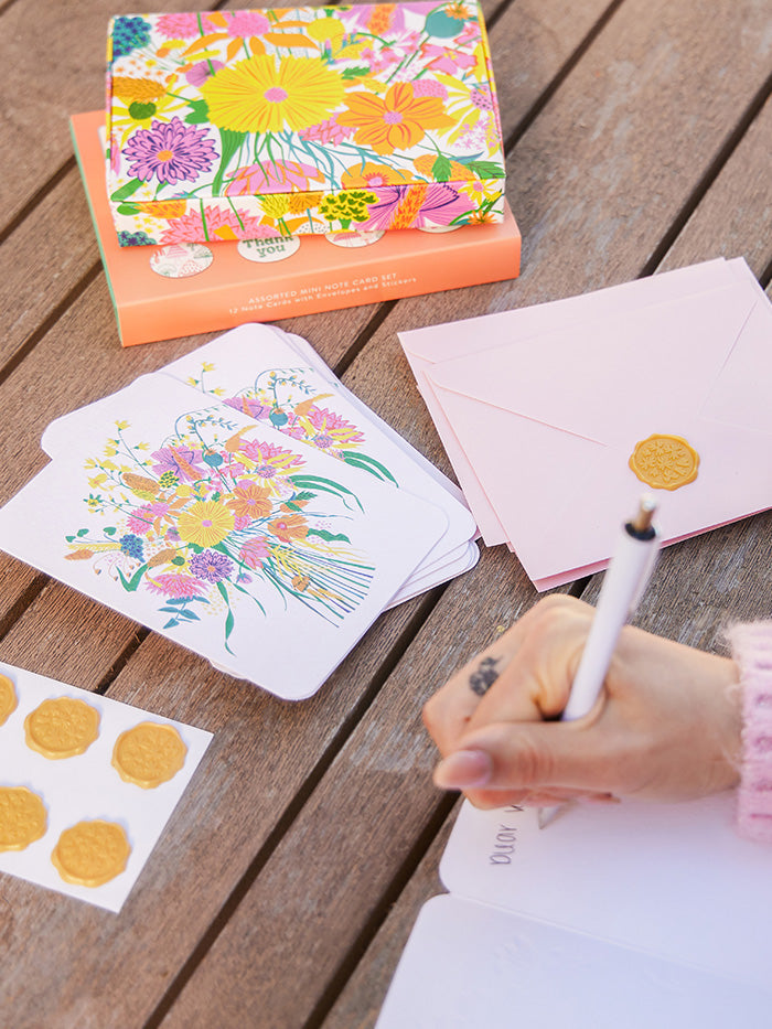 Garden Splash Note Card Set with Wax Seals