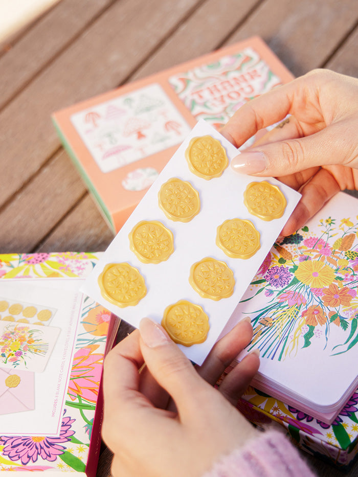 Garden Splash Note Card Set with Wax Seals