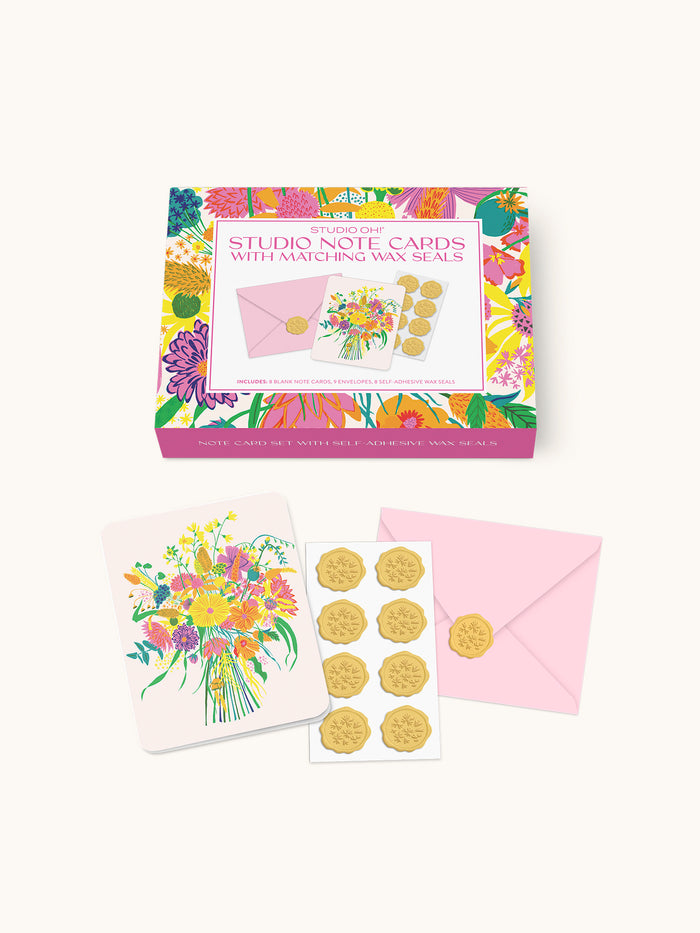 Garden Splash Note Card Set with Wax Seals