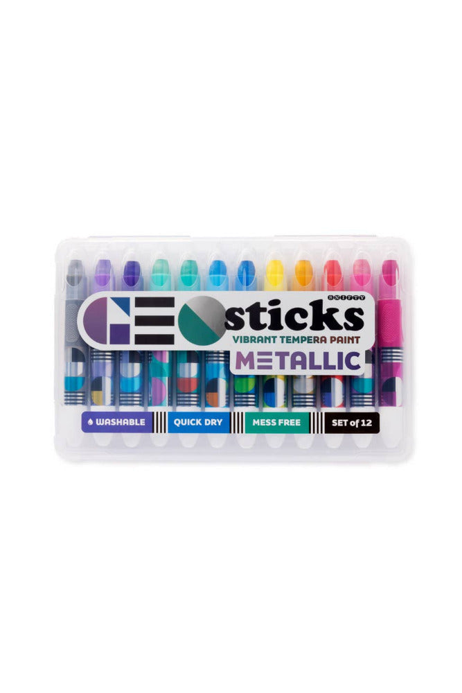 Geo Sticks Vibrant Tempera Paint Sticks (Metallic)