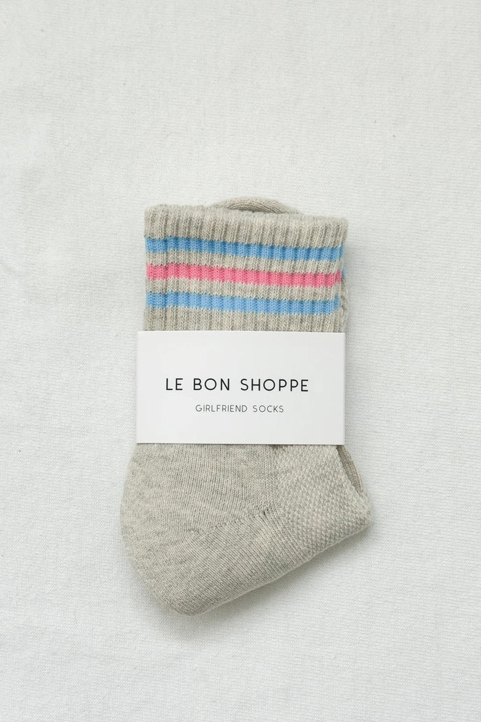 Girlfriend Socks (Bright Grey)