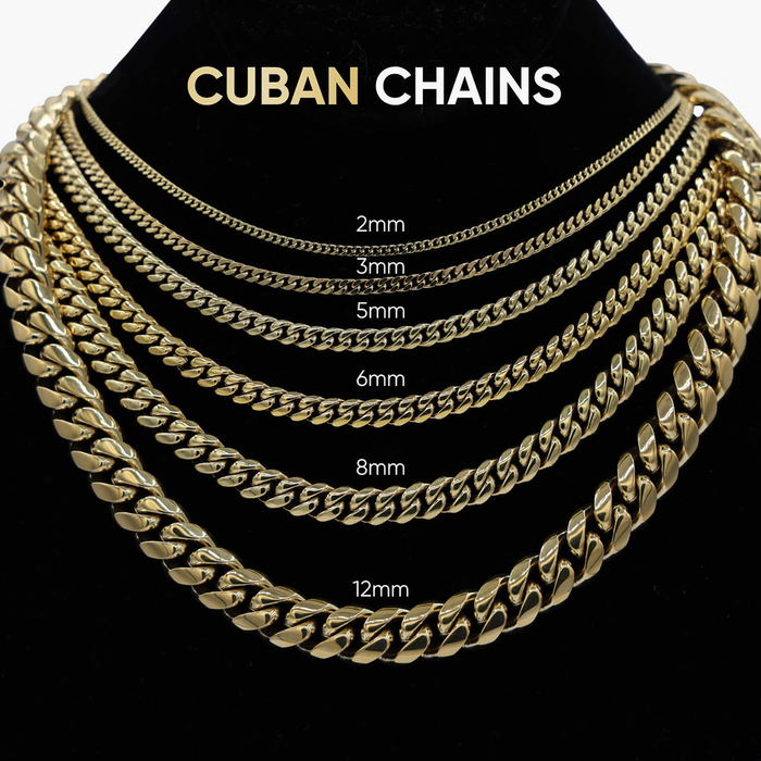 GLD Signature Cuban in Yellow Gold- 12mm