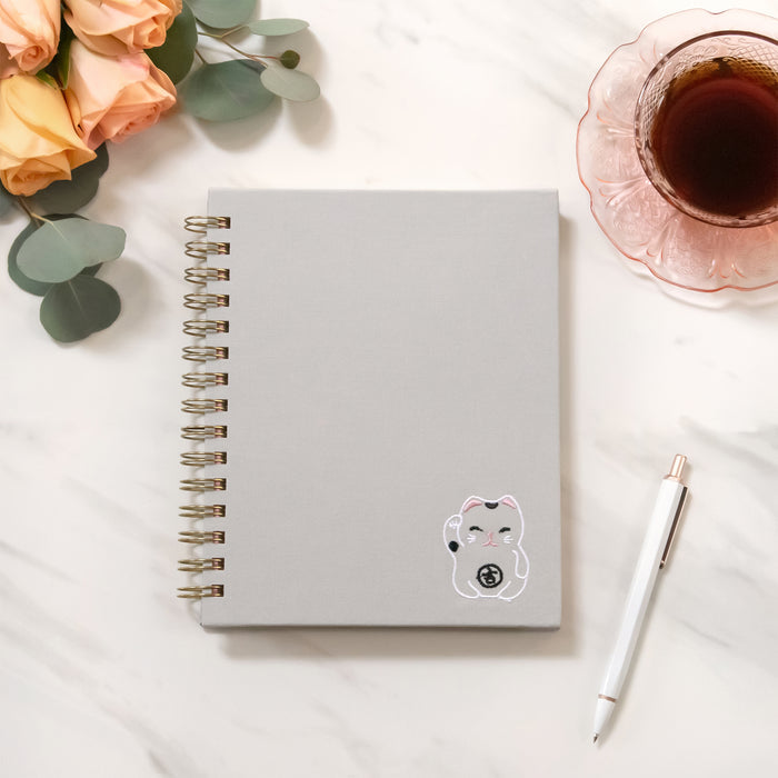 Good Juju Embroidered Tabbed Spiral Notebook