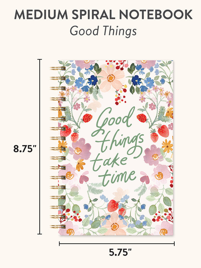 Good Things Medium Spiral Notebook