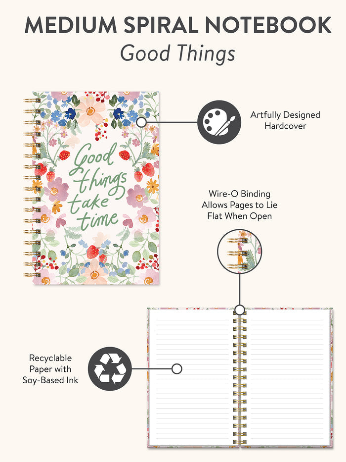 Good Things Medium Spiral Notebook