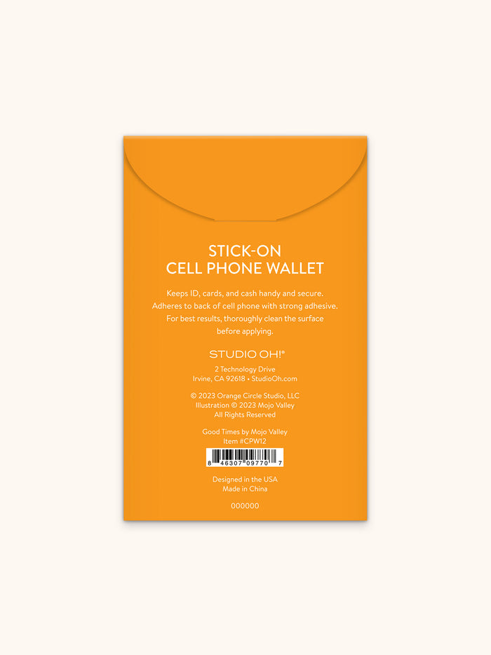 Good Times Stick-On Cell Phone Wallet