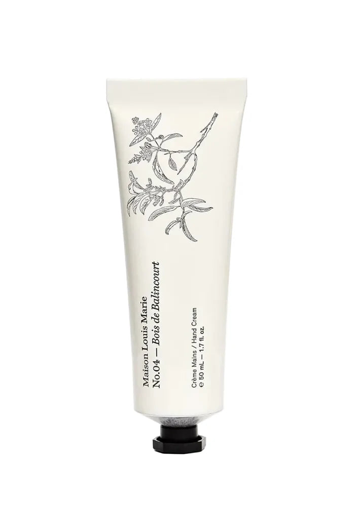 Hand cream tube with floral design on a white background