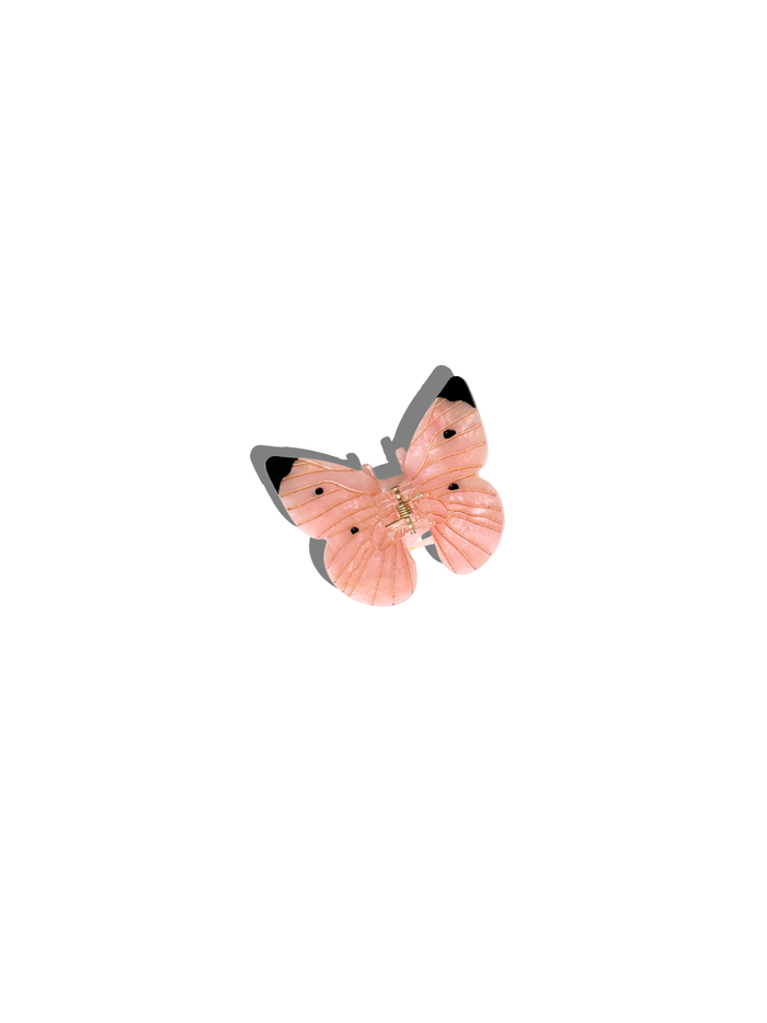 Hand-Painted Cabbage Butterfly Claw Hair Clip (Pink)