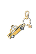 Hand-painted Taxicab Bag Charm & Keychain | Eco-Friendly