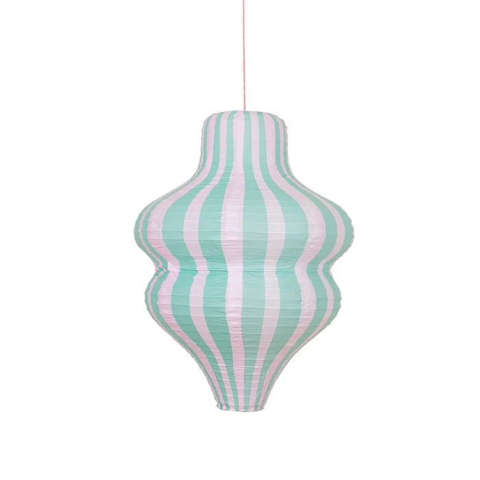 Hanging Paper Stripy Lantern Decoration x 3