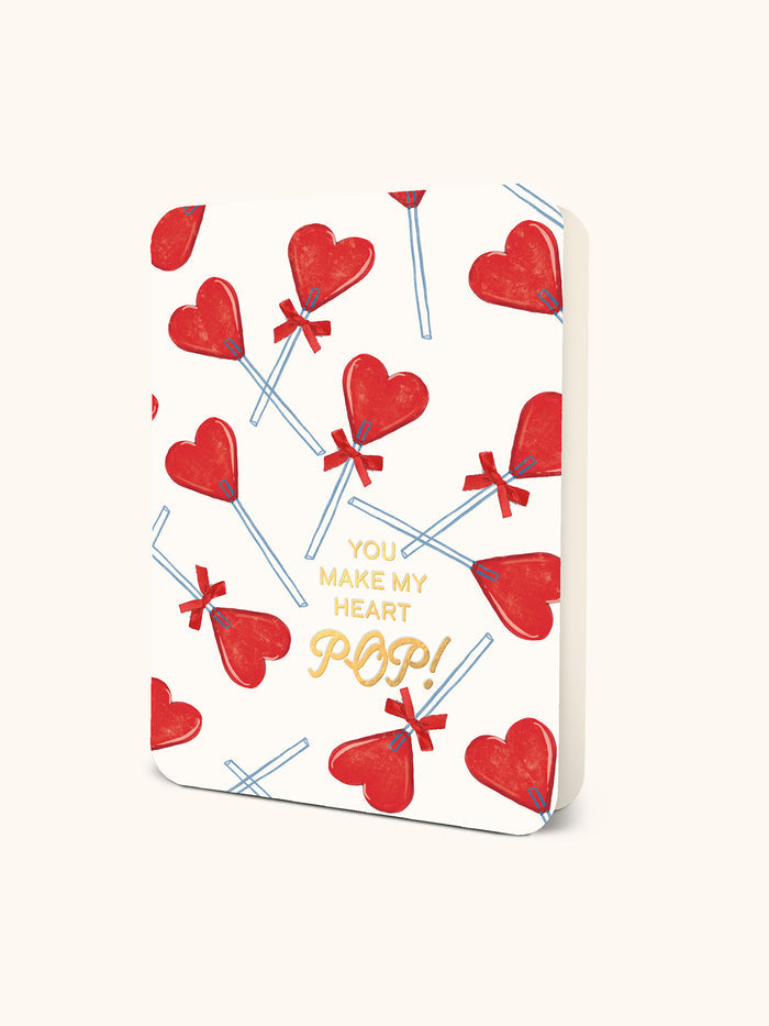 Heart Lollipops Deluxe Greeting Card