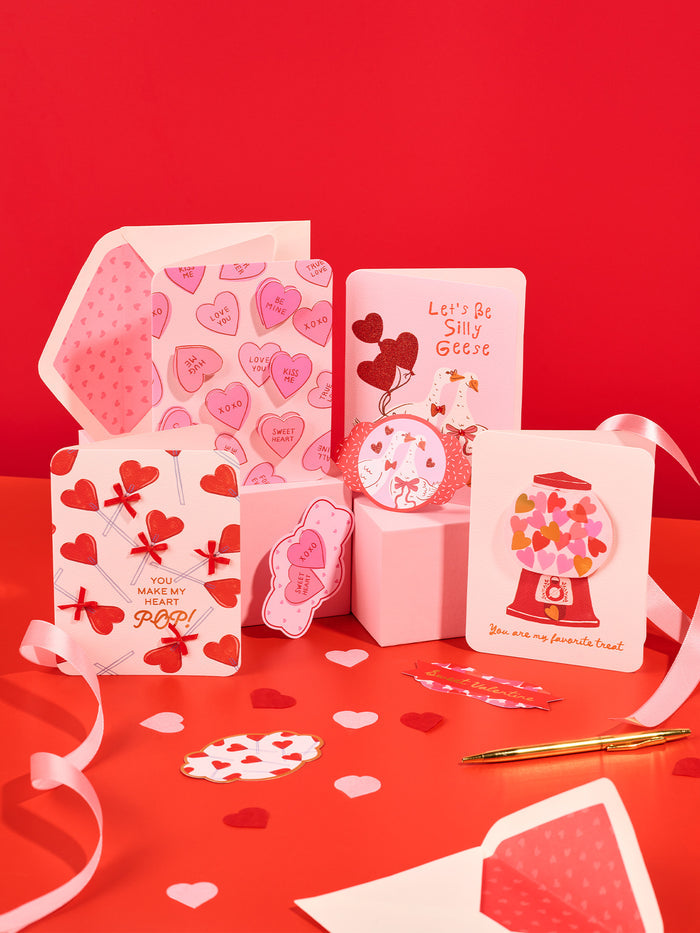 Heart Lollipops Deluxe Greeting Card