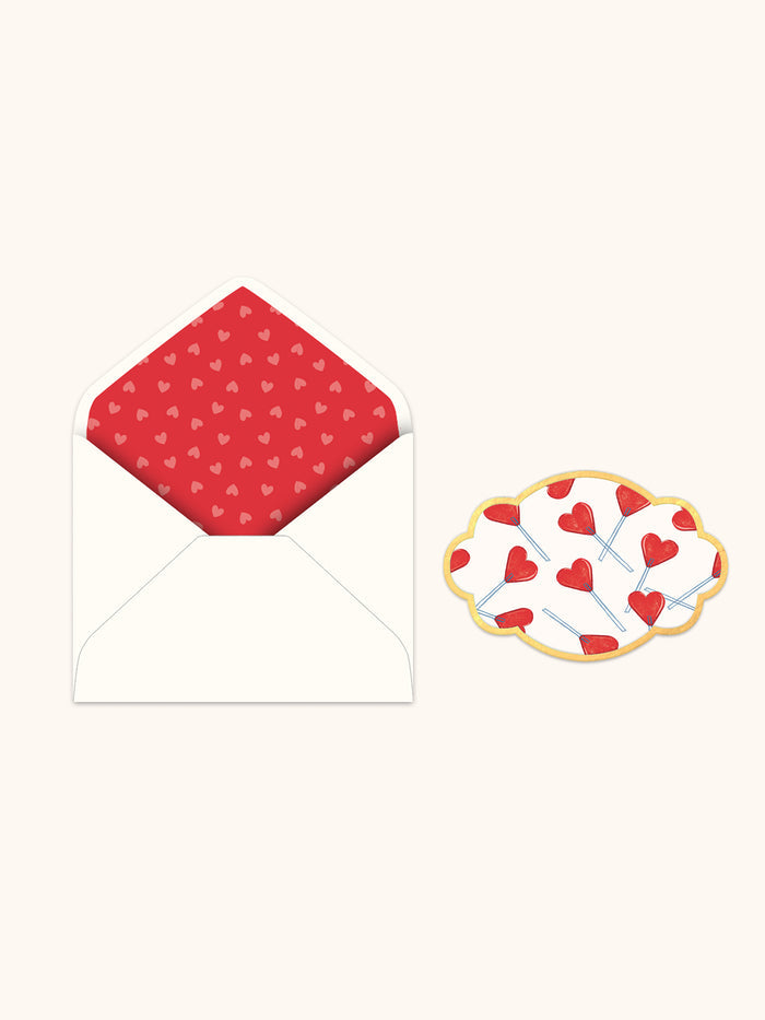 Heart Lollipops Deluxe Greeting Card