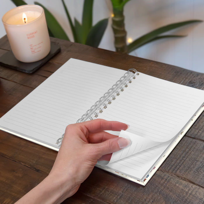 Hedgehog with Mushrooms Medium Spiral Notebook