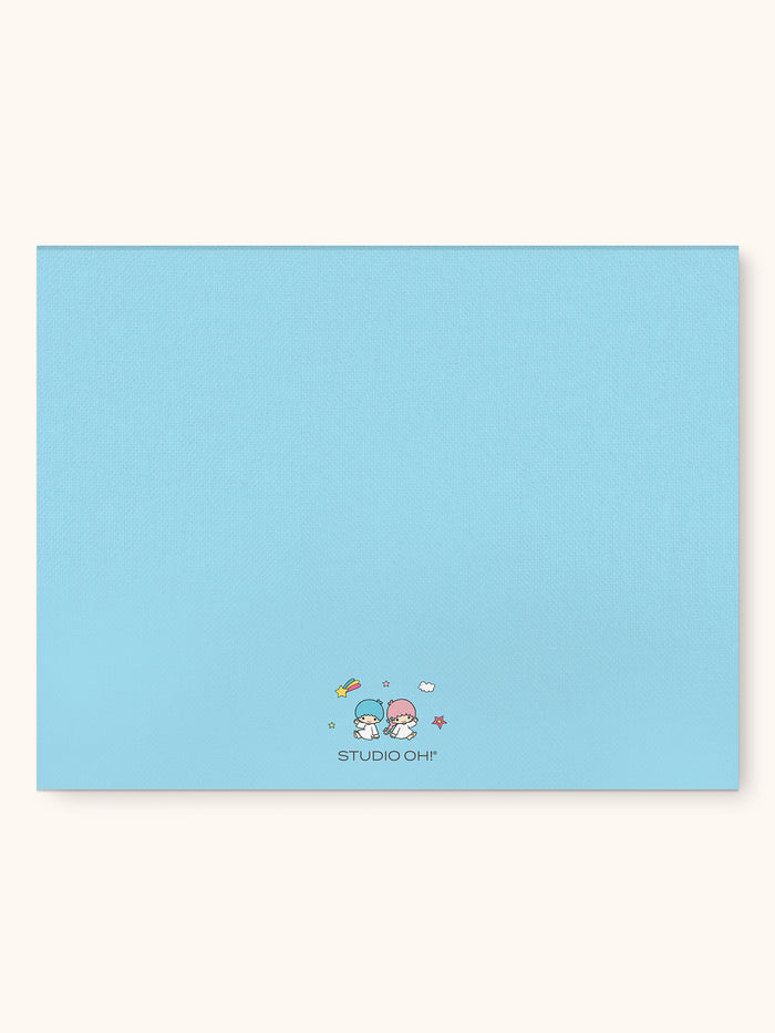 Hello Kitty and Friends College Letters Blue Weekly Desk Pad with Grommets & Sticker Sheet