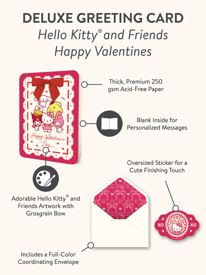Hello Kitty and Friends Happy Valentine's Deluxe Greeting Card