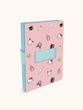 Hello Kitty and Friends Pink Pinstripe Casey Notebook with Phone Loop