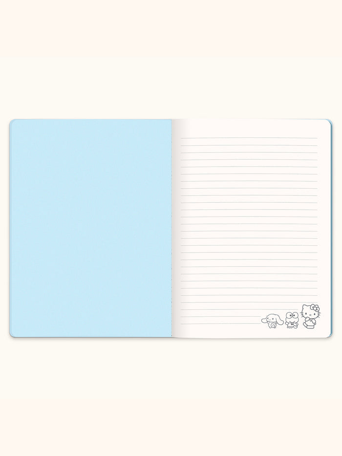 Hello Kitty and Friends Pink Pinstripe Casey Notebook with Phone Loop